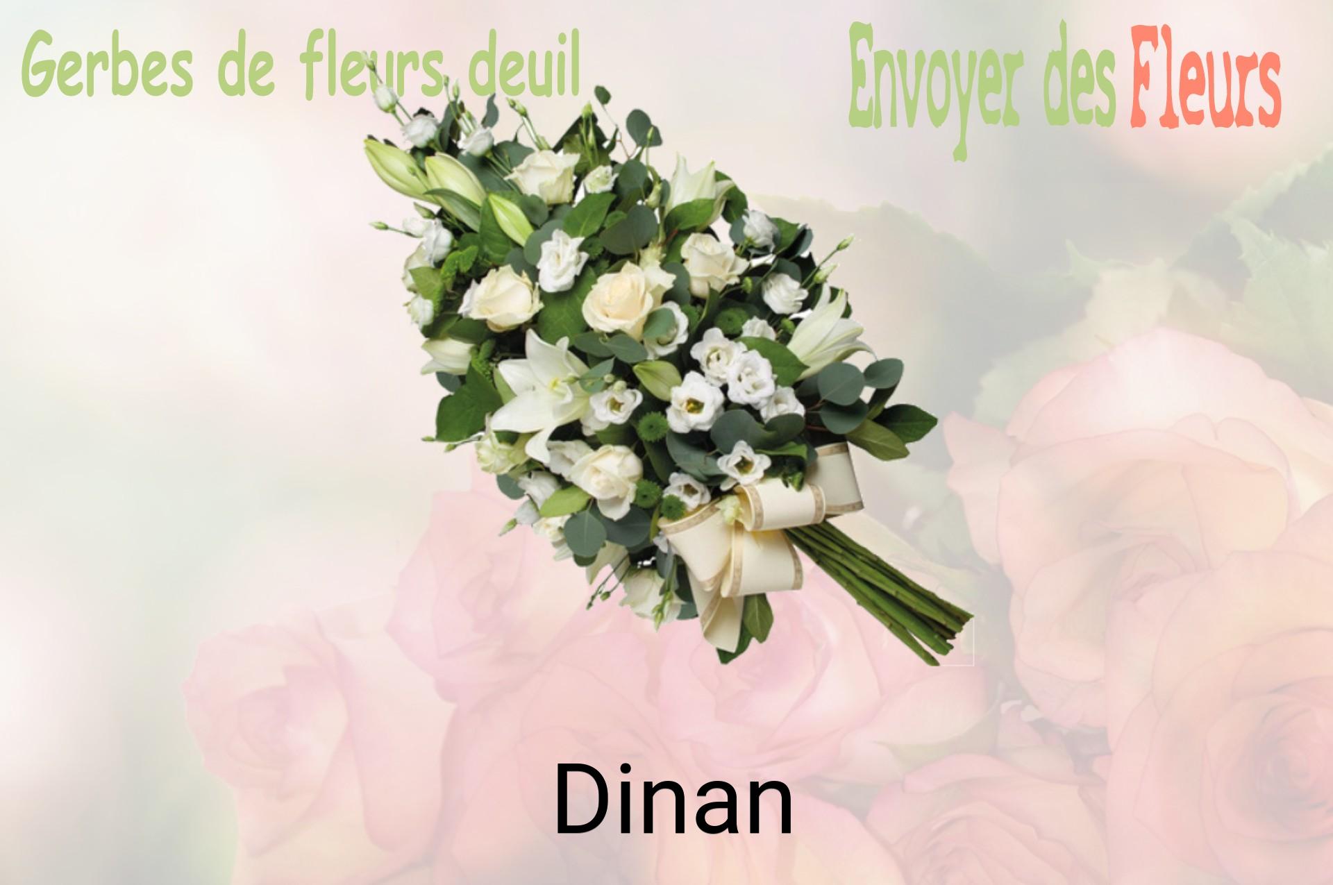 Gerbe de fleurs de deuil livrée à Dinan